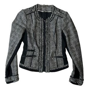 White House Black Market Size 4 Tweed Jacket Blazer